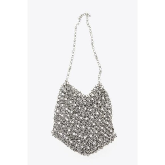 ZARA MINI BEADED BUCKET BAG - Picture 3 of 4